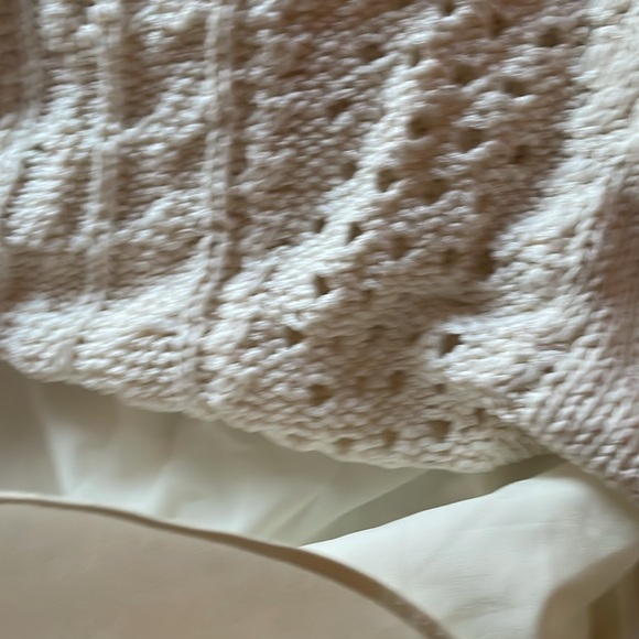 🧶😉 Fits S M 18” PTP Lovely cotton cable knit lined vest Moth sleeveless tank - Picture 7 of 7